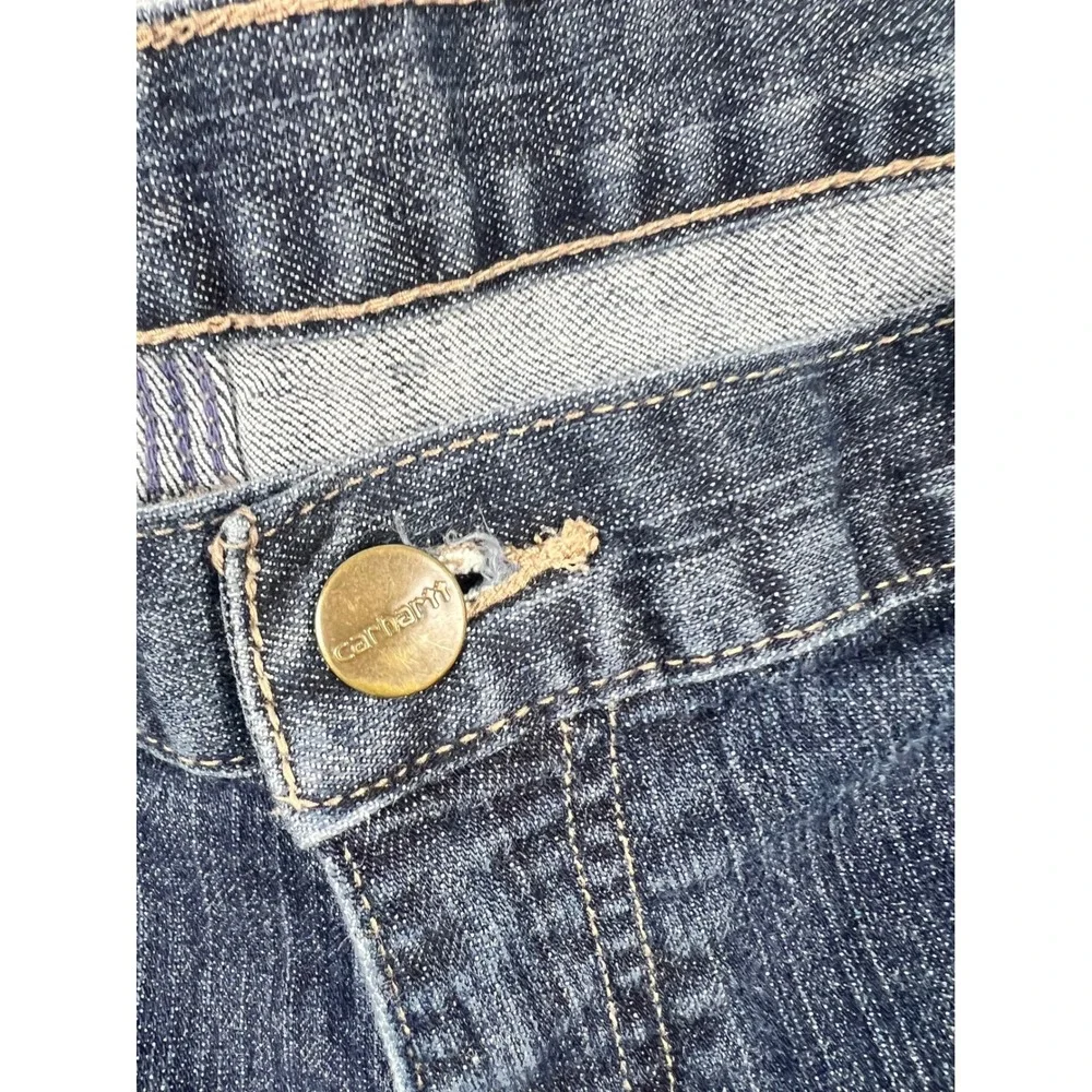 Carhartt Flame Resistant Carpenter Jeans Mens 38x30 Blue CAT2 290-83 Dark Wash
